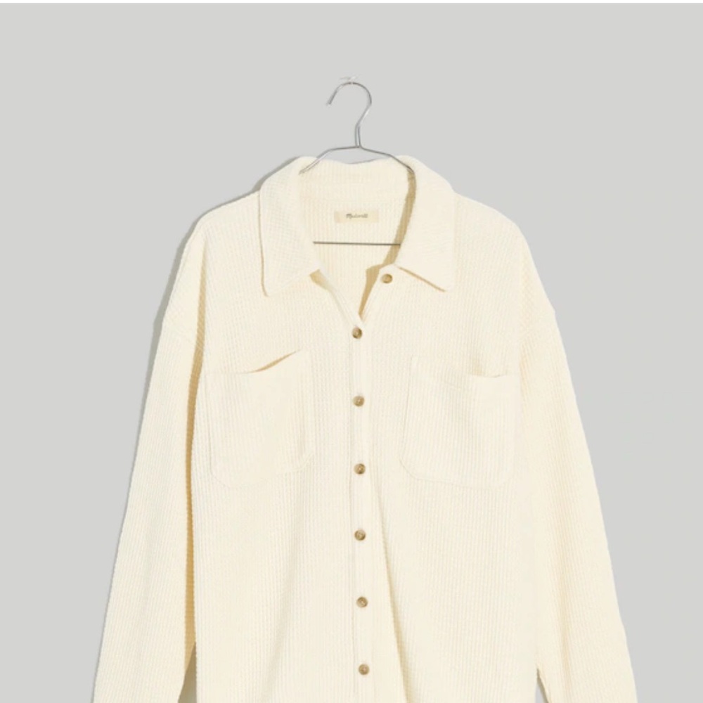 Madewell Waffle Knit Button-Up Shirt